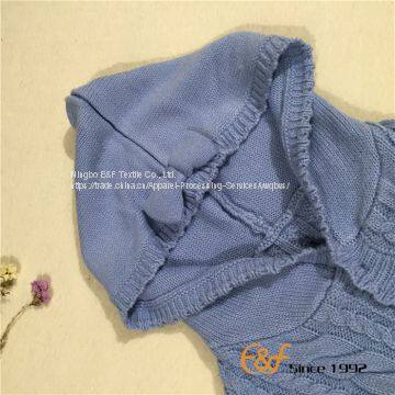 Plain Color Lovely A Shape Hooded Sweater Cardigan Poncho photo-4