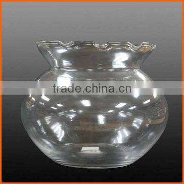 Customized shape clear glass fish bowl