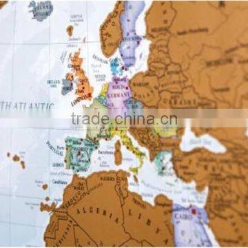 Set of World and US Travel Tracker Maps Scratch Off Places You Visit Paper Scratch off World Map for Travel photo-3