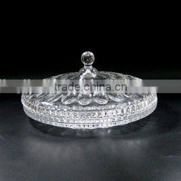 Round Exquisite Glass Plate Transparent Glass Fruit Plate Wholesale photo-3