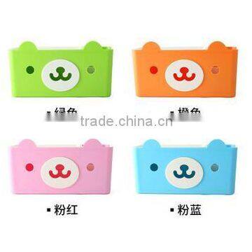 CY059 Multi-functional 4 Colors Tissue Box Cute Bear Paper Holder With Storage Grid photo-2