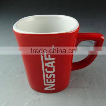 Nescafe red ceramic coffee mug with cheap price in stock for wholesale