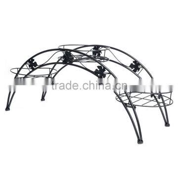 Elegant Arch Metal Potted Plant Garden Patio Display Rack With 3 Holders Flower Pots Holders Display Stand photo-3