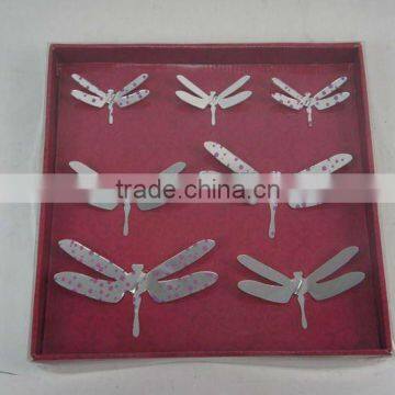 Fashion decorative dragonfly mirror sticker for walls--decorative decals for furniture