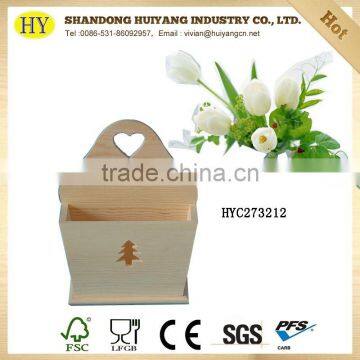 FSC unfinished pine wooden home shelf decoration