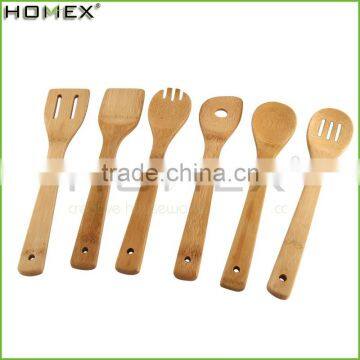 6 Pieces Kitchen Serving Tools Cooking Utensil Natural Wooden Bamboo Cooking & Serving Utensils