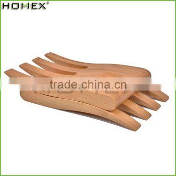 Square Bamboo Wooden Salad Hands