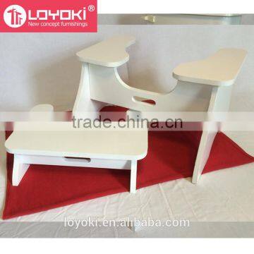 Potty Step Stool Nesting Poop Stoop Set - High Poop Stoop Full-Squat Stool and Low Platform Poop Stoop Foot Stool photo-4