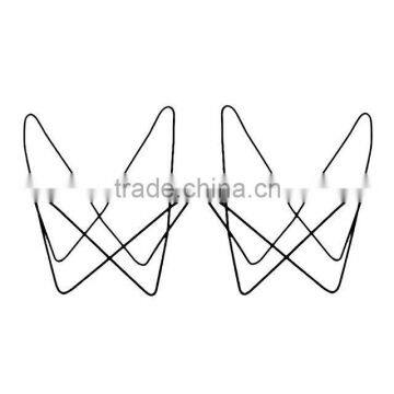 China Furniture Factory Metal Iron Black Coating Finished Leather Butterfly Chair for Garden Chairs photo-3