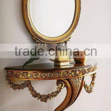 Antique Victorian Gold Color Bed Room Wall Hanging Console Table and Mirror photo-2