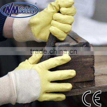 NMSAFETY safety yellow gloves industrial gloves specification