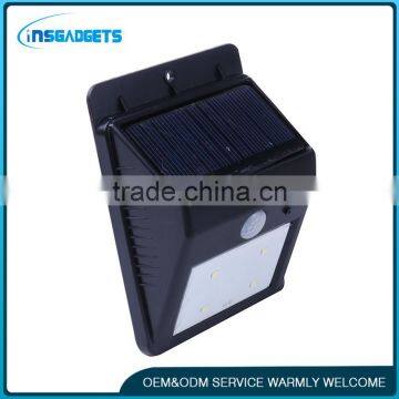 T0c20 4 LED Waterproof Outdoor Solar Motion Sensor Wall Light Light for Patio, Deck, Yard, Garden With Auto On/Off photo-4