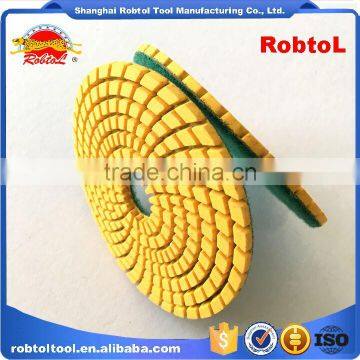 3" 50# Diamond Polishing Pads Hook and Loop Flexible Marble Granite Concrete Stone Wet Dry Grinding Floor Disc photo-3