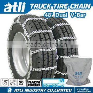 Atli Reinforced Dual-Triple twisted ladder type V-bar 48'S truck chain