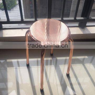 Factory Cheap Price Rose Gold Metal Bar Stool Outdoor or Home Goods Bar Stools photo-3