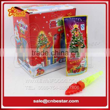 Lighting Christmas Tree Shape Sweet Lollipop With Whistle