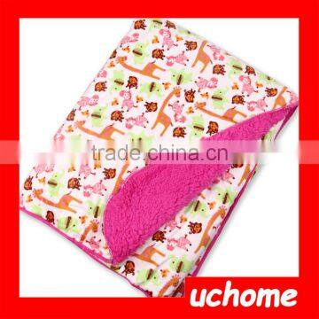 UCHOME Wholesale Custom Super Soft Cotton Plush Baby Infant Blanket photo-3