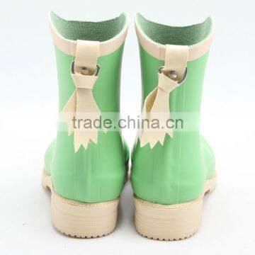 Ankle Height Rubber Rain Boots Women photo-4
