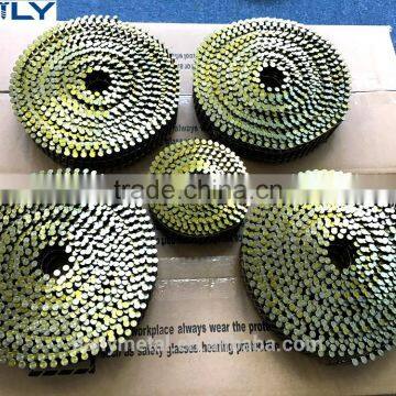 2017 factory supply best price of 2.3x40mm pallet wire welded screw coil nail for Spain market