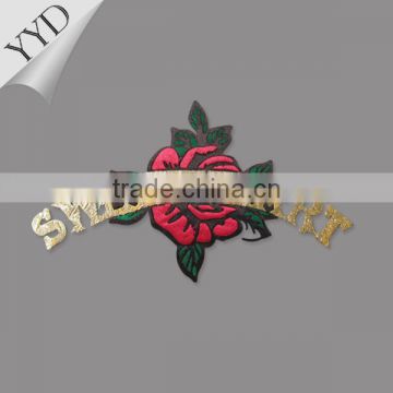 2017 Rose t shirt transfer motif designs on garment