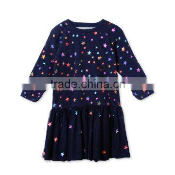 Beautiful Model Midnight Star Kid Frocks Designs Dress Gril Dresses HSD5587