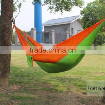 Wholesale trek camping hammock - lightweight portable nylon parachute double hammock with hammock tree straps