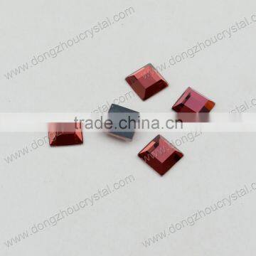 DZ-1008 square shape flat back glass stones for clothing