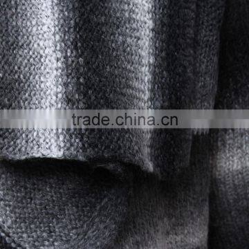 Striped Acrylic Women Cardigan Sweater With Turn Down Collar and Long Sleeves photo-3