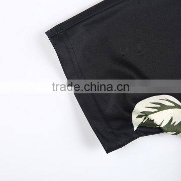 HAODUOYI Women Sexy Print Backless Crew Neck Breasted Romper Beach Party Short Sleeve Jumpsuit photo-5