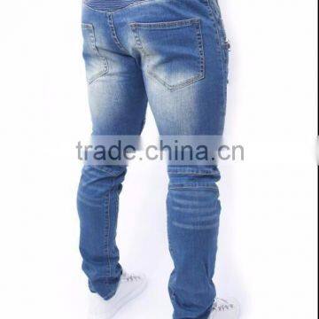 Men Biker Jeans Fashion Denim Trousers(LOTM281) photo-2