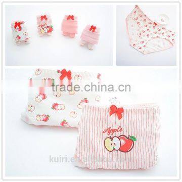 Cotton seamless brief ladies underwear manufacturers love cute pink apple