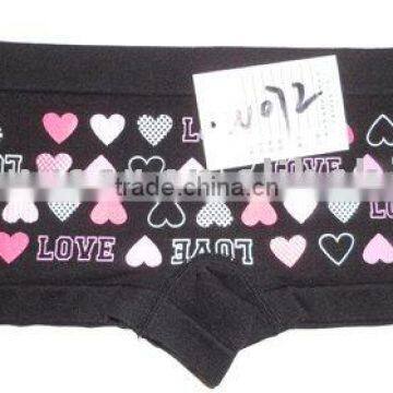 full printed seamless ladies boy short panty