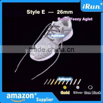(MOQ:100pcs) Mixed Color Yeezy Lace Bullet Aglets - Yeezy Shoelaces Metal Bullet Endings - 26mm Bullet Metal Ends Aglet Tip photo-6