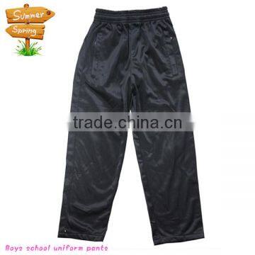 Boy's spring and summer woven black school uniform pants