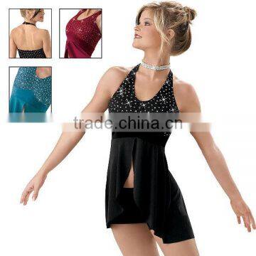 cheap colorful spark sequin spandex dance costume