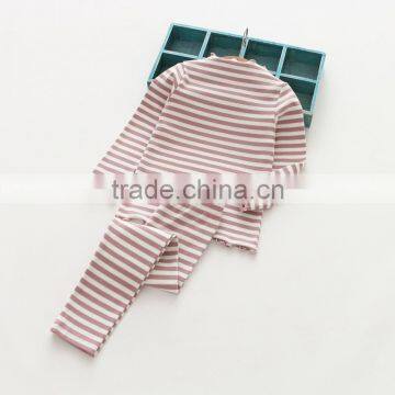Wholesale Simple Stripe Cotton Soft Two Pieces Set Girl Pajamas photo-6