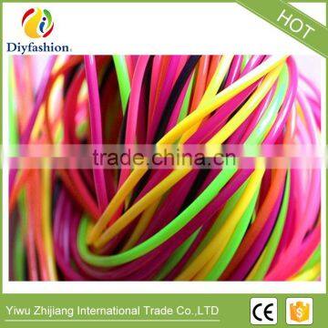 Hot fashion 1kg each roll DIY Round Hollow Knit Plastic PVC scoubidou strings