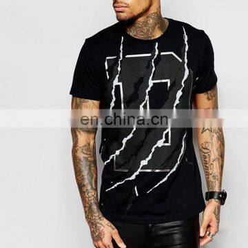100 cotton crewneck cheap t shirt printing wholesale in black