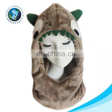 Custom plush animal hat plush cap funny adult animal winter hat