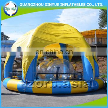 Latest Outdoor Air Sealed Inflatable Water Pool With Tent Cover For Sale