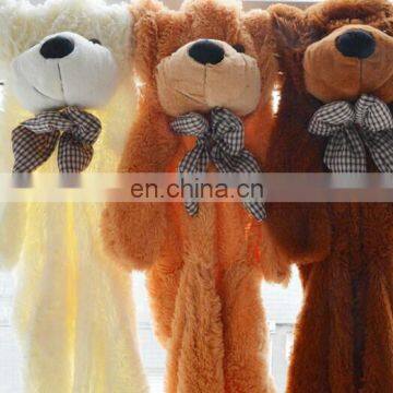 hot sale unstuffed plush teddy bear/skin of plush teddy bear free sample big teddy bear 200cm plush bear/stuffed big size bear