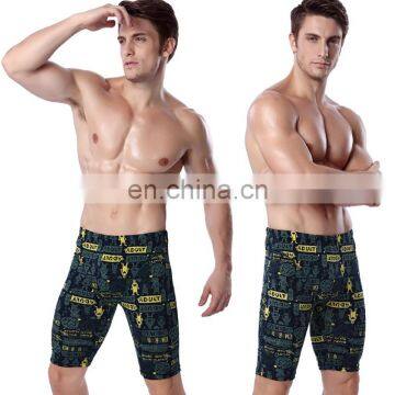 Cartoon Adult Print Newest Pattern Knee Length Men Lycra swimming pants