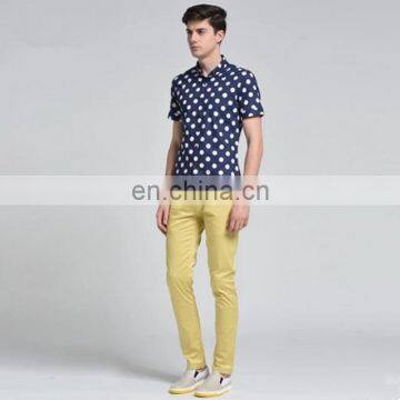 T-MSS539 Wholesale Cheap Man Casual Short Sleeve Polka Dot Shirts photo-2