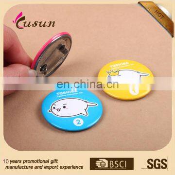 Good quality promotional gifts custom round safety metal pin badge,tin pin badge,button badge