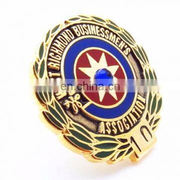 Europe Regional Feature HARD ENAMEL RHINESTONES LAPEL PIN BADGE