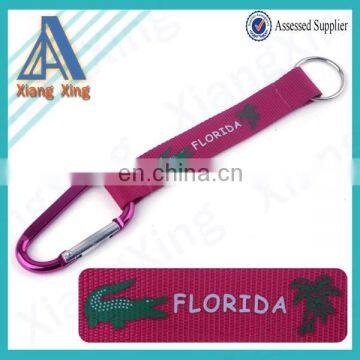 Florida carabiner hook for keychain, keychains lanyard with logo printed carabiner hook