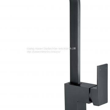 Deck Mounted Black Color Chrome Finished Swivel 3 Way Kitchen Faucet Supplier Brass Kitchen Faucet photo-4