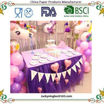 Ningbo PartyKing Unicorn Theme Disposable Tableware Sets Paper Plates Cups Party Supplies Party Banner Wedding Kid Birthday Party Decoration photo-4