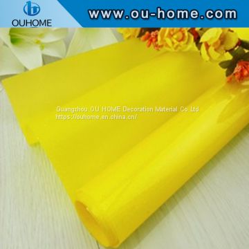 BT906 Pure Yellow Color Building Colored Window Foil Tint Home Decorative Glass Film