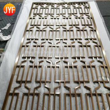 Foshan Manufactroy Modern Appearance and Metal Material Metal Screen Stainless Steel Customized Partition Room Divider